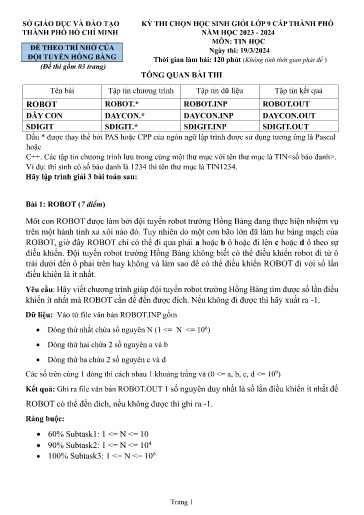 Đề thi chọn học sinh giỏi cấp Thành phố Tin học Lớp 9 - Năm học 2023-2024 - Sở GD&ĐT Hồ Chí Minh
