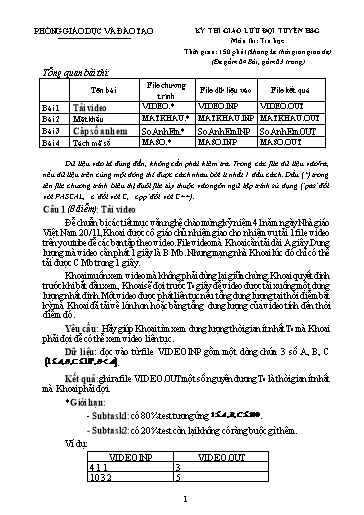 Đề thi giao lưu đội tuyển học sinh giỏi Tin học THCS - Năm học 2023-2024 - Sở GD&ĐT Thanh Hóa