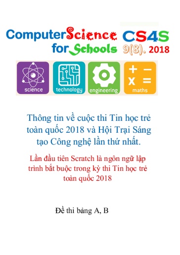 Đề thi Tin học trẻ TH và THCS - Bảng A+B - Năm học 2018