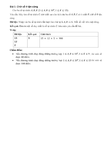 Đề thi Tin học trẻ Tiểu học vòng miền Bắc và miền Nam - Bảng A - Bài 3: Chữ số 0 tận cùng - Năm học 2023